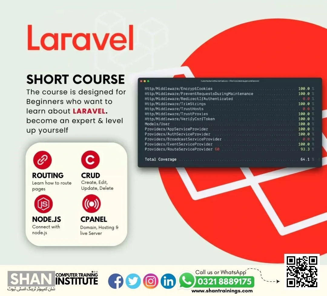 Expert php laravel techniques short course in lahore